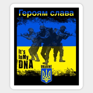 It's In My DNA Ukrainian Gifts Vyshyvanka Kozak Ukraine Soldiers Flag Sticker